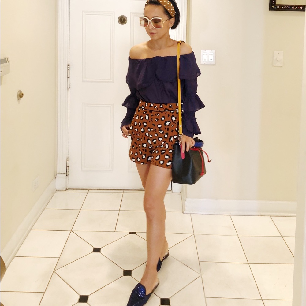 Navy color Brand New Off-shoulder Blouse